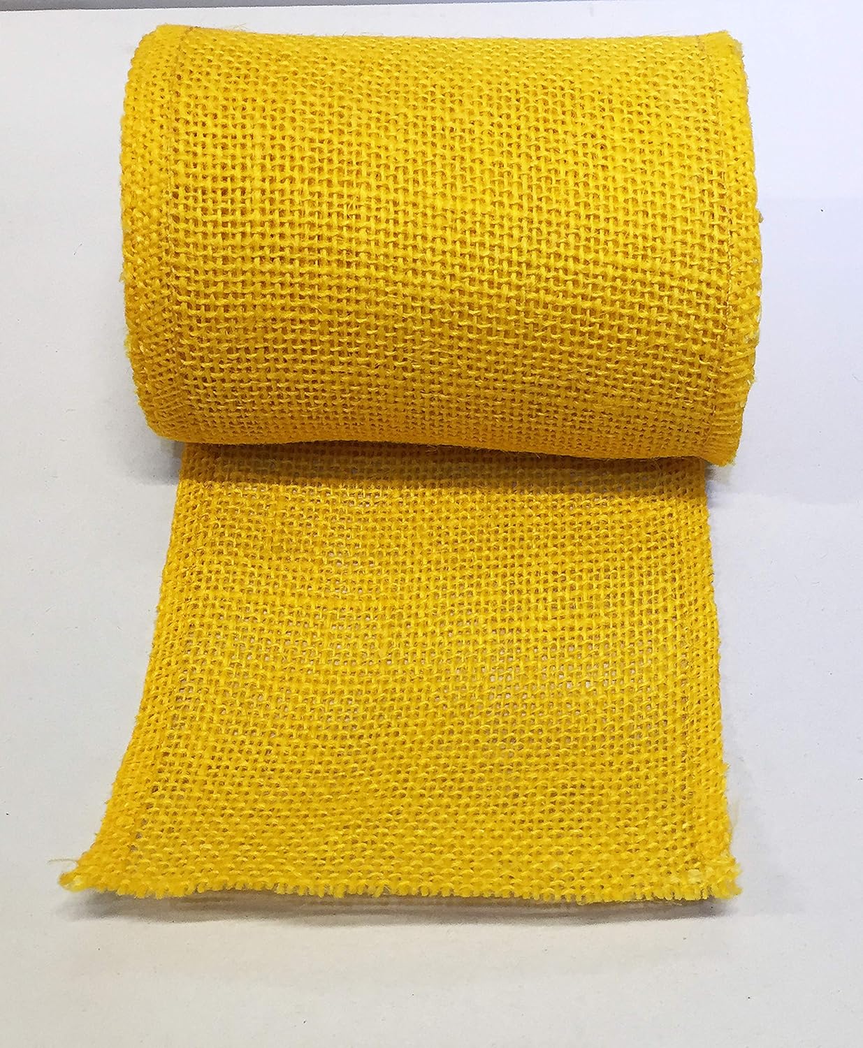 Yellow Burlap Wired Ribbon