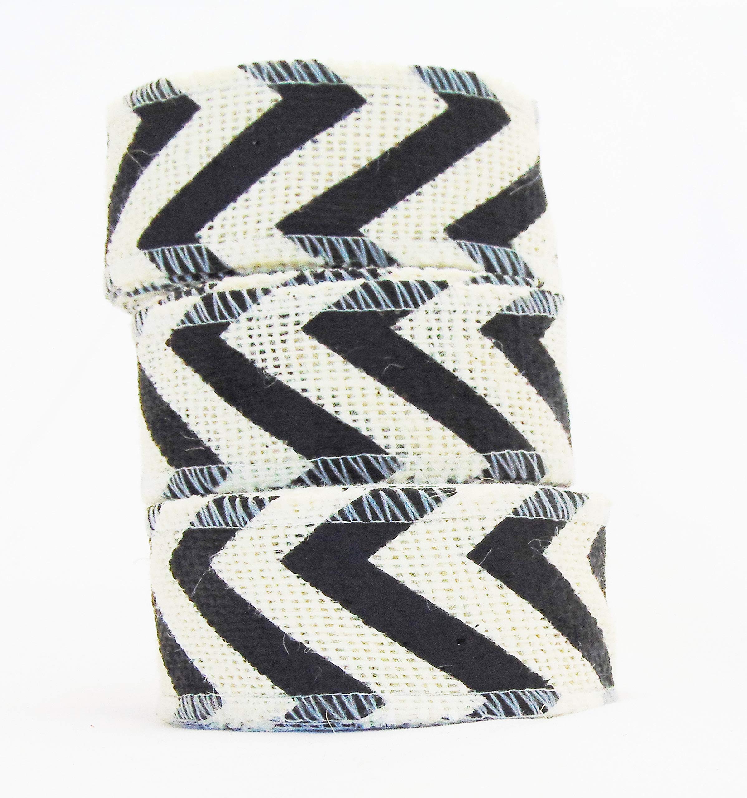 AAYU Natural Burlap Ribbon 2 Inch X 5 Yards Black and White Jute Ribbon for Crafts Gift Wrapping Wedding