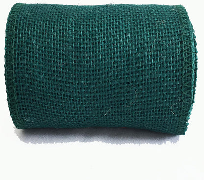 5&quot; Green Burlap Ribbon - Wired Edges