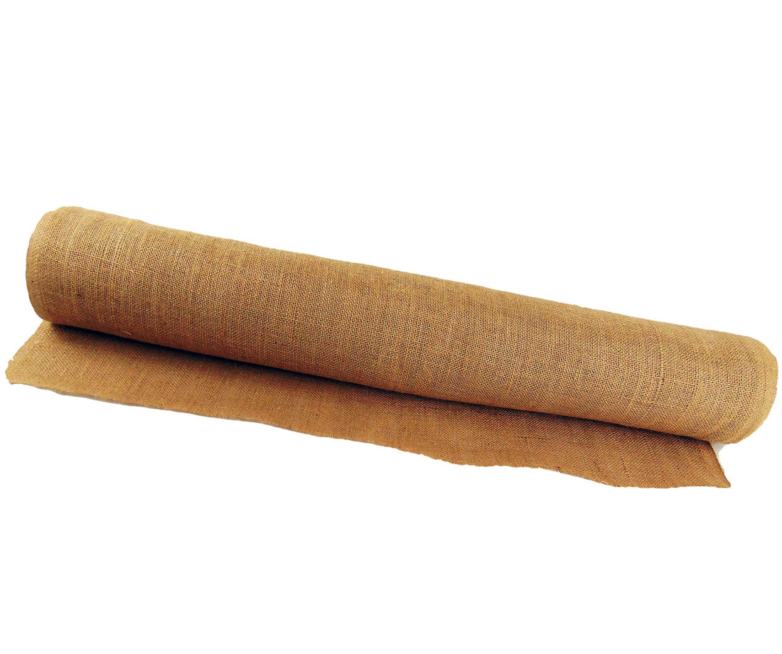 Jutemill 36-Inch Wide x 150ft Long, Burlap Fabric Roll | 36" by 50 Yards (150 ft)| Non- Fraying| Wide and Tight Weaved Outdoor Wedding isle Runners