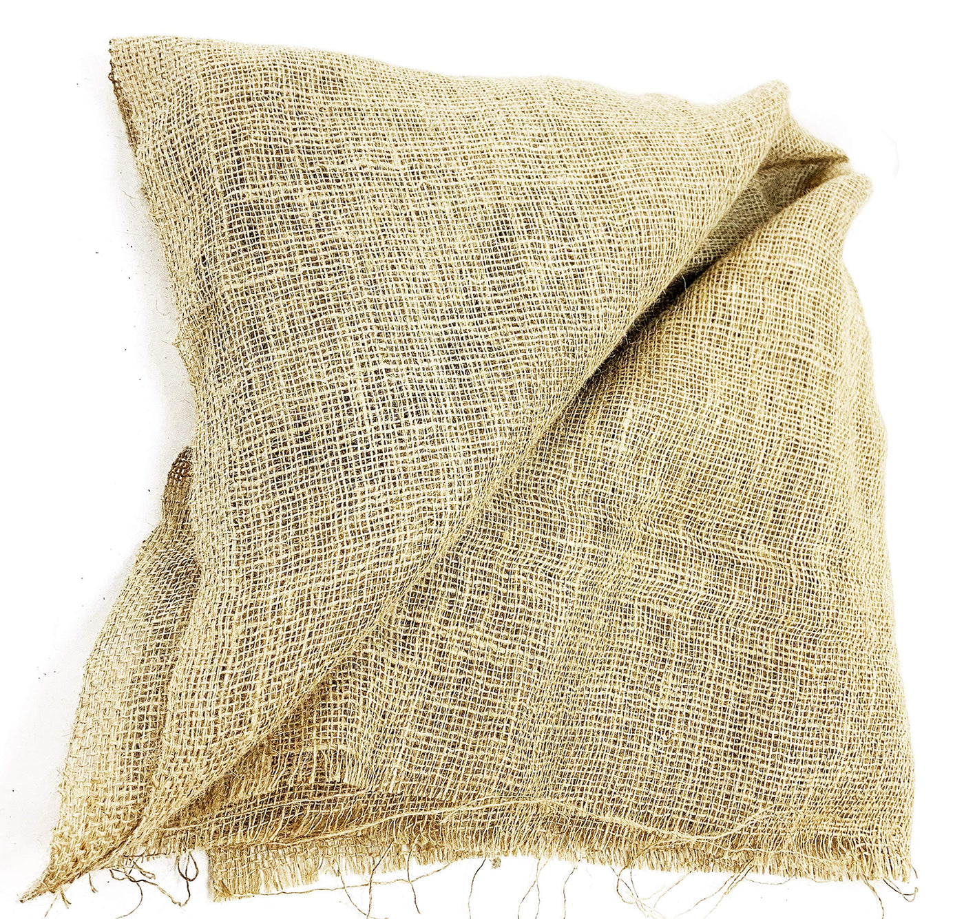 4 Pack 40 inch x 40" Burlap Squares, Light Weight and Loose Weaved Jute- Burlap for Gardening Supplies, planters , 44 Square feet Raised Bed Liner