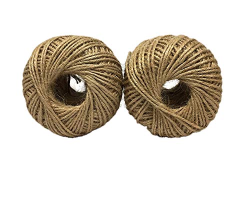 AAYU 2 Pack Jute Twine 3mm String | Thick 4Ply 680 Feet Total | Eco-Friendly Natural Brown Rope | for DIY, Arts and Craft Supplies, Gift Wrapping, Bundling, Gardening, Packing String Jutemill 