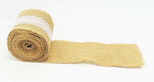 Burlap Ribbon Lace Roll