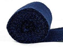 Load image into Gallery viewer, AAYU Blue Burlap Ribbon Rolls 3 inch x 5 Yards | Perfect for Rustic Wedding Decorations, Baby Showers, Tie-Backs, Wreaths, Bows, Gift &amp; Tree Wrapping, Crafts (Blue)| Jutemill 
