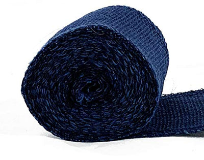 AAYU Blue Burlap Ribbon Rolls 3 inch x 5 Yards | Perfect for Rustic Wedding Decorations, Baby Showers, Tie-Backs, Wreaths, Bows, Gift & Tree Wrapping, Crafts (Blue)| Jutemill 
