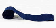 Load image into Gallery viewer, AAYU Blue Burlap Ribbon Rolls 3 inch x 5 Yards | Perfect for Rustic Wedding Decorations, Baby Showers, Tie-Backs, Wreaths, Bows, Gift &amp; Tree Wrapping, Crafts (Blue)| Jutemill 
