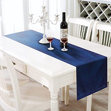 Load image into Gallery viewer, AAYU Blue Denim Table Runner Fall for Living Room Dinning Table Ideal for Parties Weddings Gathering and Daily Use Runner for Table (16 Inches X 108 Inches) Jutemill 
