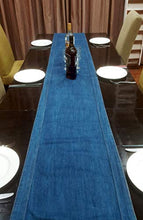 Load image into Gallery viewer, AAYU Blue Denim Table Runner Fall for Living Room Dinning Table Ideal for Parties Weddings Gathering and Daily Use Runner for Table (16 Inches X 108 Inches) Jutemill 