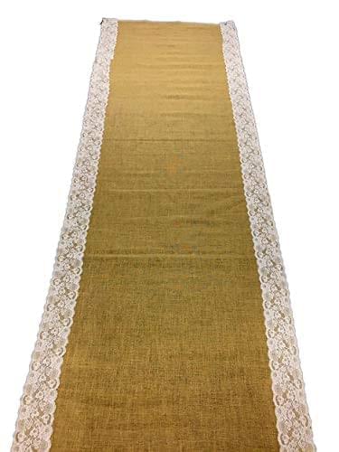 40 burlap wedding lace runner