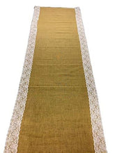 Load image into Gallery viewer, 40 burlap wedding lace runner