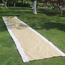 Load image into Gallery viewer, 100 ft burlap aisle runner