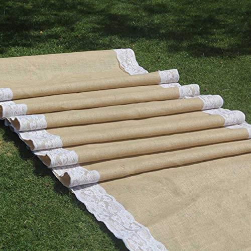 best aisle runner for outdoor wedding