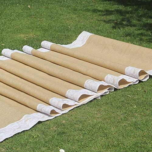 wedding burlap aisle runner