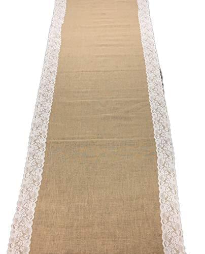 burlap wedding stitched aisle runner