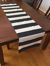 Load image into Gallery viewer, AAYU Brand Printed Table Runner 16&quot; W 72&quot; L |Thick 250 GSM (16 Inch X 72 Inch) |Table Runner for Baby Birthdays, Home Decor &amp; Wedding (Black and White) Jutemill 