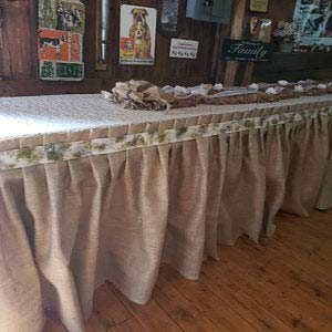 burlap table runner for wedding