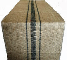Load image into Gallery viewer, AAYU Burlap Jute Table Runner Modern Black Stripped Runners for Dinning Kitchen Table Ideal for Daily Use Eco Friendly 6ft Long Table Runner Jutemill 
