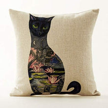 Load image into Gallery viewer, AAYU Cat Cushion Covers 18 X 18 Inch | 45 X 45 cm | 4 Piece Set | Digital Print on Both Sides | Decorative Pillow Cushion Covers for Living Room or Bedroom Jutemill 
