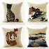 AAYU Cat Cushion Covers 18 X 18 Inch | 45 X 45 cm | 4 Piece Set | Digital Print on Both Sides | Decorative Pillow Cushion Covers for Living Room or Bedroom Jutemill 
