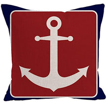 Load image into Gallery viewer, AAYU Decorative Sailing Anchor Pillow Covers (Insert Not Included) | 20 x 20 Inch | 2 PCS Set | Double Sided HD Printing |Great for Sofa or Bed (Color shed May Vary) Jutemill 