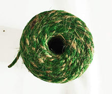 Load image into Gallery viewer, AAYU Jute Twine Green 3 ply 200 feet | Green and Natural Twisted Yarn | Garden Jute Rope for Planters | Perfect Match for Vines Jutemill 