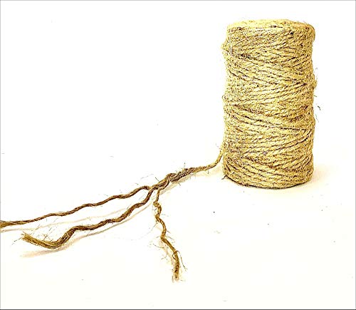 AAYU Natural Jute Twine | 3 Ply 400 Feet | Jute Rope for Industrial Uses, Packaging, Arts &amp; Crafts, Gifts, Decoration, Bundling, Gardening and Home Jutemill 