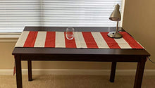Load image into Gallery viewer, AAYU Red and Gray Table Runners 16 x 72 Thick 250 GSM,16 Inch X 72 Inch |Table Runner for Baby Birthdays, Home Decor &amp; Wedding (Red Stripes) Jutemill 