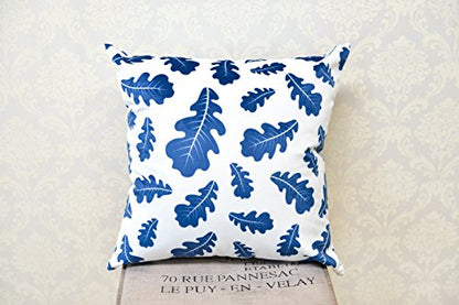 AAYU Square Throw Pillow Covers 4pack (Blue) | Velvet Base Soft Fabric Trendy Pattern Printed on Both Sides Zipper Pack of 4 18 x 18inches Jutemill 