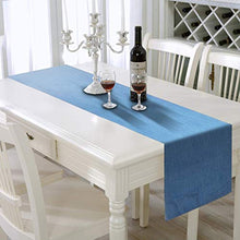Load image into Gallery viewer, AAYU Table Runner Fall Denim for Parties Gatherings Daily Use Ideal Runner for Table Dinning Room and Kitchen Table Premium Quality Blue Table Runner (16 Inches x72 Inches) Jutemill 
