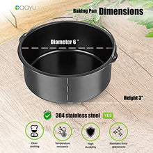 Load image into Gallery viewer, Baking Pan for Pressure Cookers, Air Fryers and Ovens- For 3 QT to 5QT Pressure Cookers &amp; 3 QT 5.3QT Air Fryers.Fits InstantPot COSORI Ninja Foodi Gowise Philips NuWave Power Farberware &amp; more Jutemill 