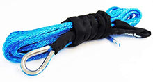 Load image into Gallery viewer, Jutemill 1/4&quot; X 50 feet Long Synthetic Winch Rope | Winch Cable for ATV Off-Road Accessories, UTV, SUV, Truck Tow/Trailer, Boat Anchor Ropes (Blue) Jutemill 