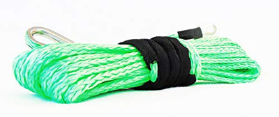 Jutemill 1/4" X 50ft Synthetic Winch Rope - Winch Cable for ATVs Winches ATV UTV SUV Truck Boat Ramsey Synthetic Winch Rope (1/4" x 50ft, Orange) Jutemill 