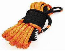 Load image into Gallery viewer, Jutemill 3/8&quot; X 50 feet Synthetic Winch Rope, 3/8-50&#39; Cable line Truck Towing, Trailer, Boat Anchor, Rigging Off Road Recovery-Rope (Orange Colored) Jutemill 
