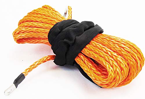 Jutemill 3/8" X 50 feet Synthetic Winch Rope, 3/8-50&