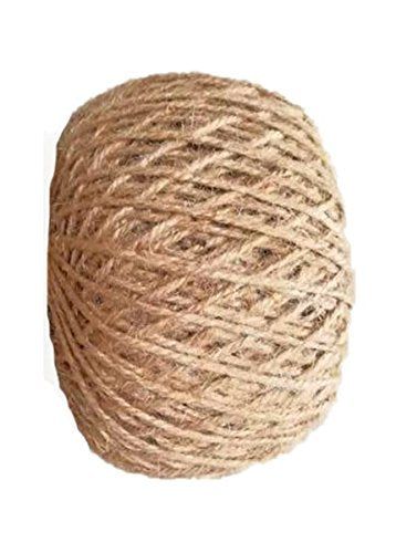 Natural Thick 3mm Jute Twine Large Ball by AAYU | 3 Ply 400 Feet | Jute Rope for DIY Crafts, Gift Wrapping, Rustic Decor Jutemill 
