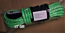 Load image into Gallery viewer, Synthetic Winch Rope 1/4 inch - 50 feet | Nylon - 1/4&quot; x 50&#39; Cable 7000+ LBs for atvs Winches ATV UTV SUV Truck Boat | Jeep Accessories, UTV, SUV, Tow/Trailer,Yamaha Anchor (Yellow) Jutemill 
